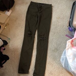 KanCan army green distressed jeans